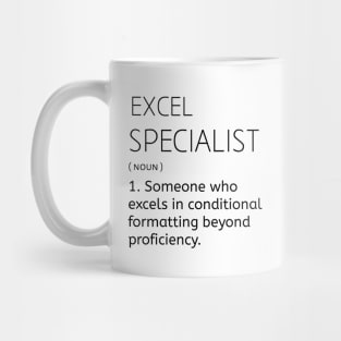 Funny Vintage Retro Excel specialist job description Mug